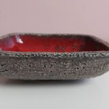 2x Vintage Fat Lava Schaal door Jan van Erp 1960's.