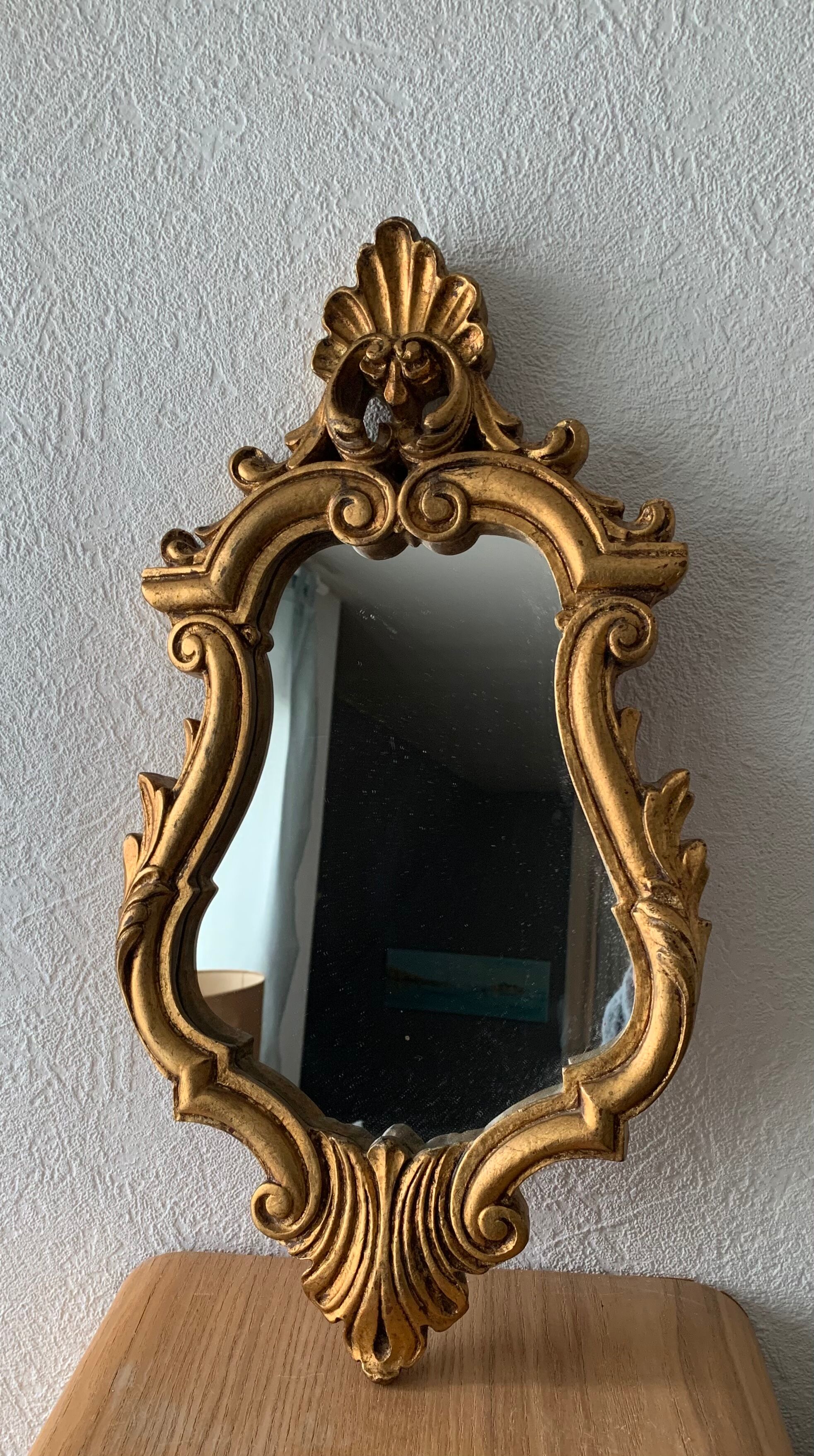 Golden frame mirror 27x50cm