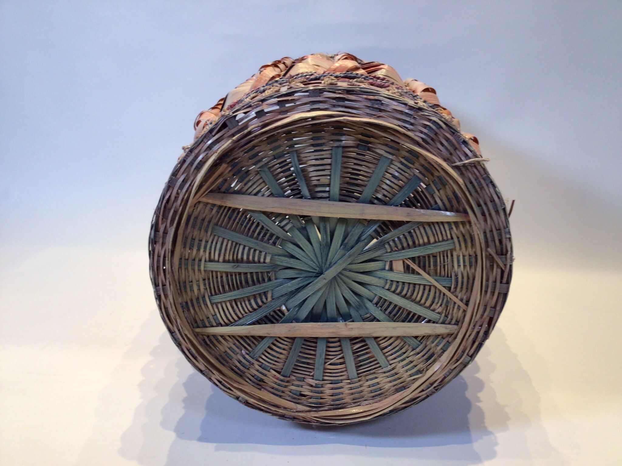 Colorful rattan basket