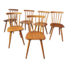 Set de 6 chaises bistrot à barreaux