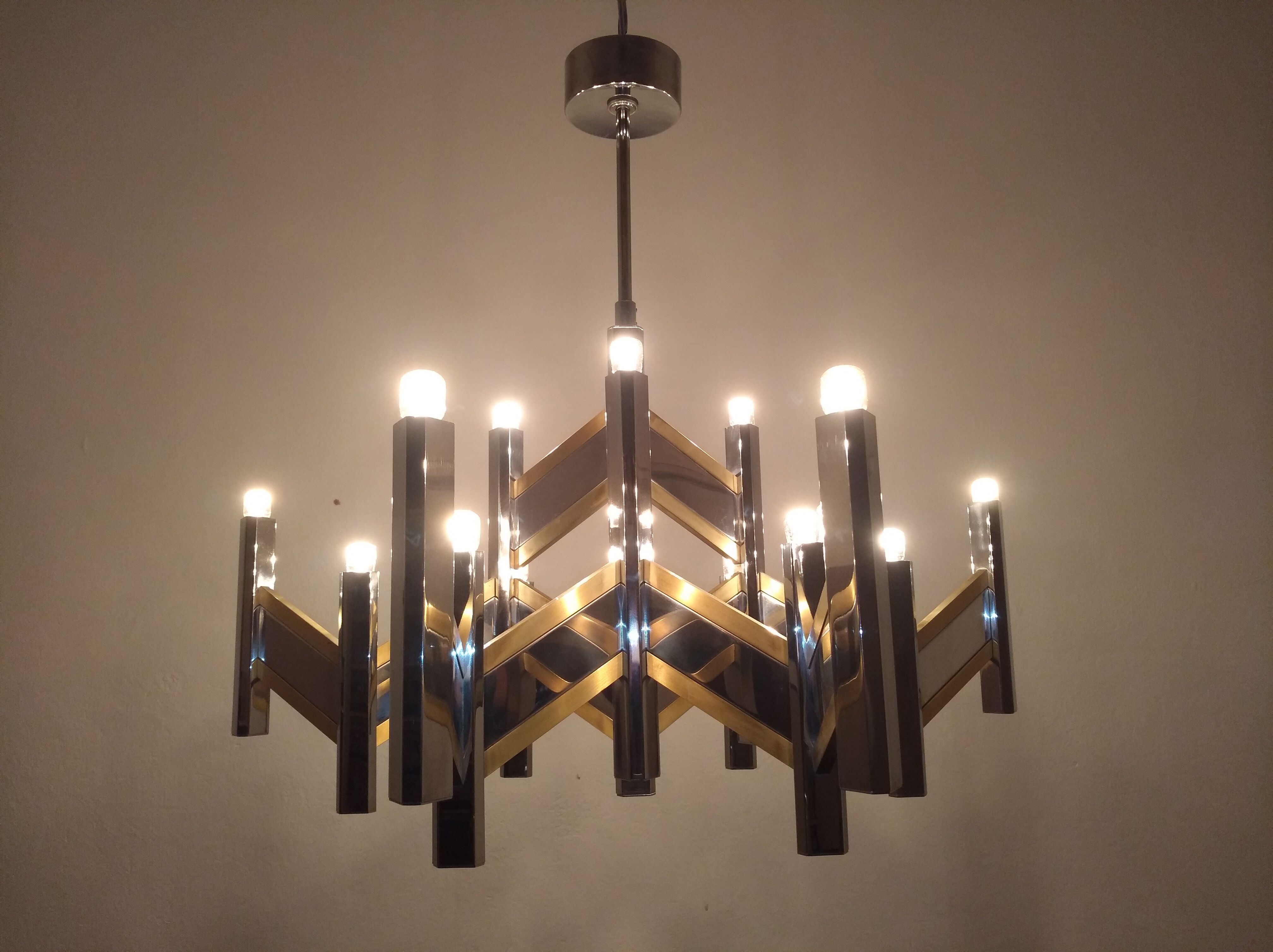 Sciolari chandelier 70s