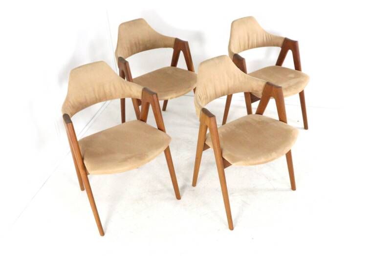 Set of 4 Kai Kristiansen for SVA Møbler model 42 / Compass Chairs