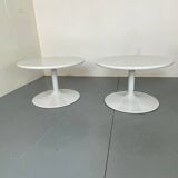 Table basse ronde blanche par Artifort, années 1970