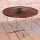 Bauhaus Round Coffee Table in Beech and Wenge, Czech, 1930s