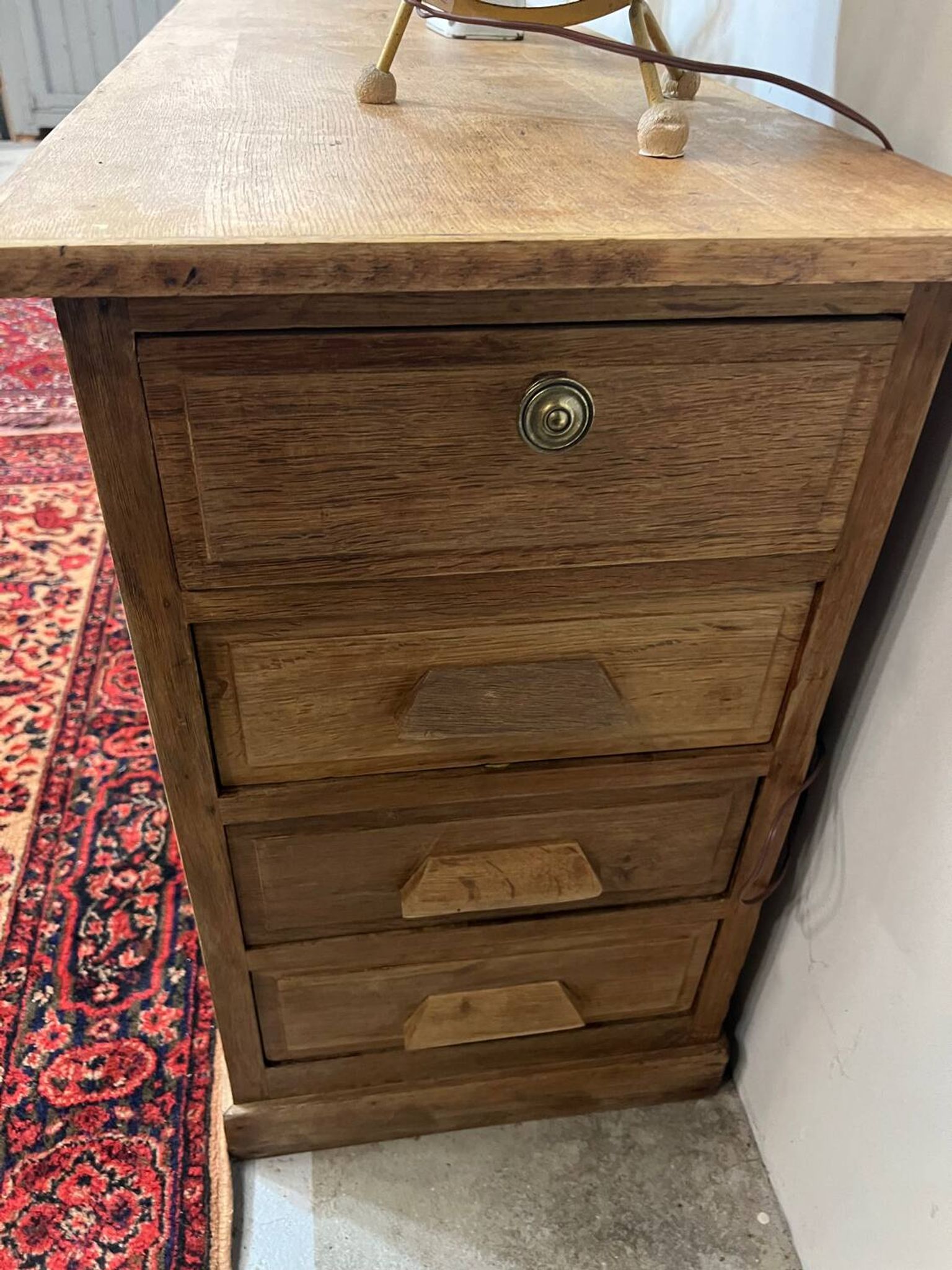 Antique oak drugstore furniture