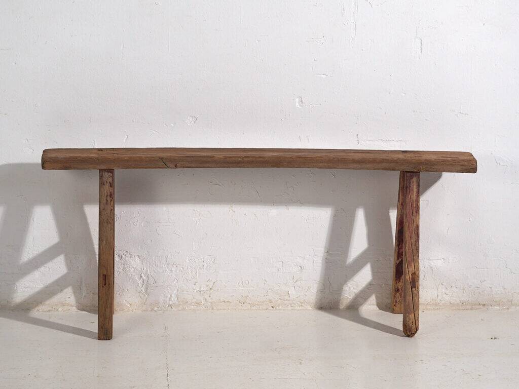 Antique solid wood bench (c.1870) #27