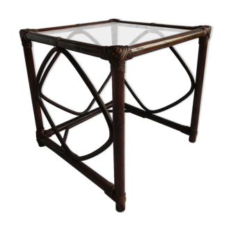 Rattan side coffee table