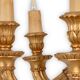 Dumez, Louis XVI style chandelier in carved and gilded wood. 1950s.