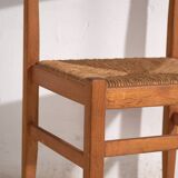 Chaise en bois et rotin, c.1920