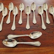Ercuis - Set of 12 small silver-plated Sully coffee spoons