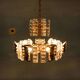 Midcentury gold crystal suspension by Orrefors, Fagerlund