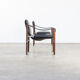 Set of 2 Maurice Burke ‘chelsea’ vintage black leather safari chairs for Pozza