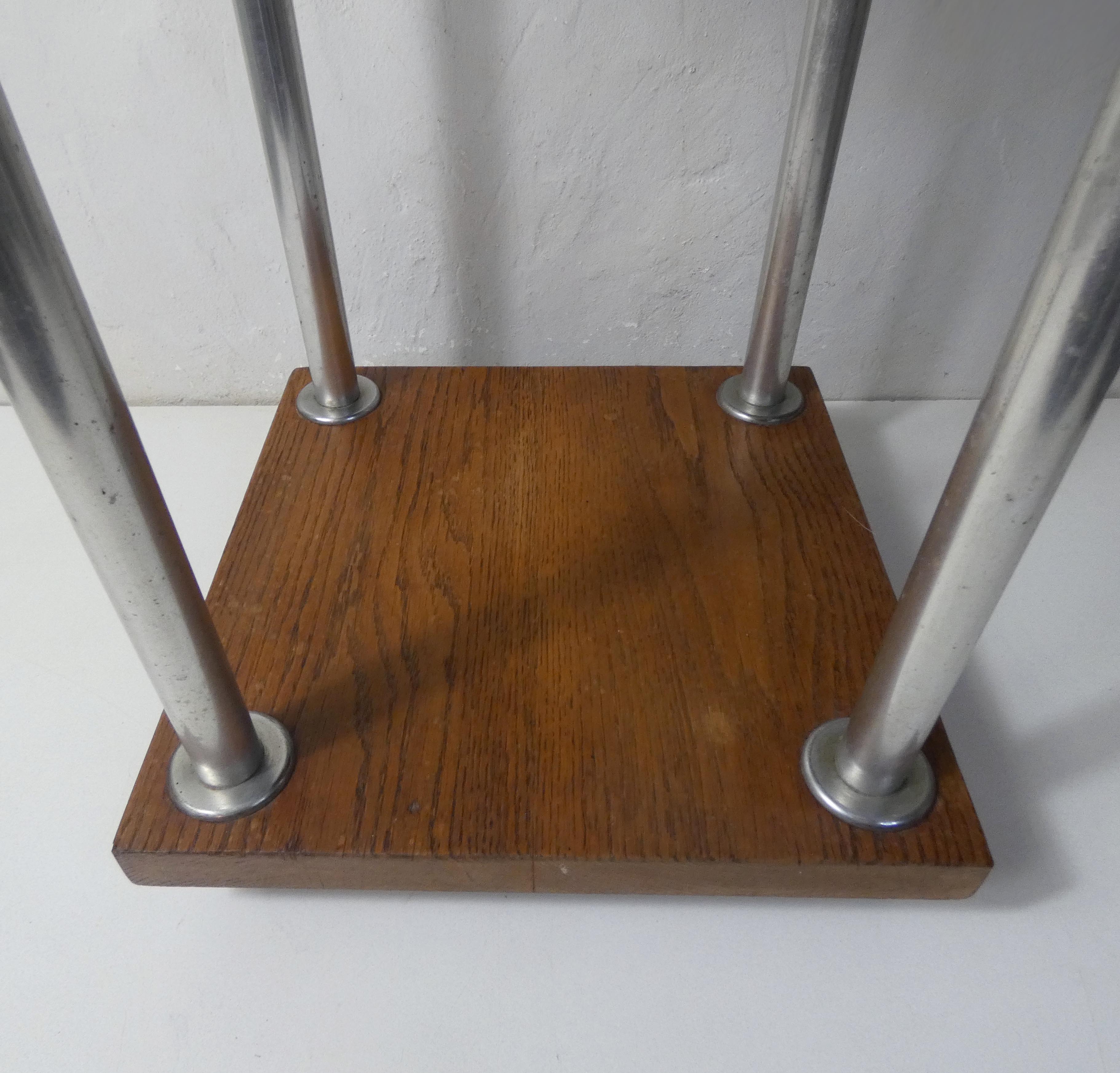 Table d'appoint design scandinave teck et acier chromé vintage