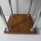 Table d'appoint design scandinave teck et acier chromé vintage