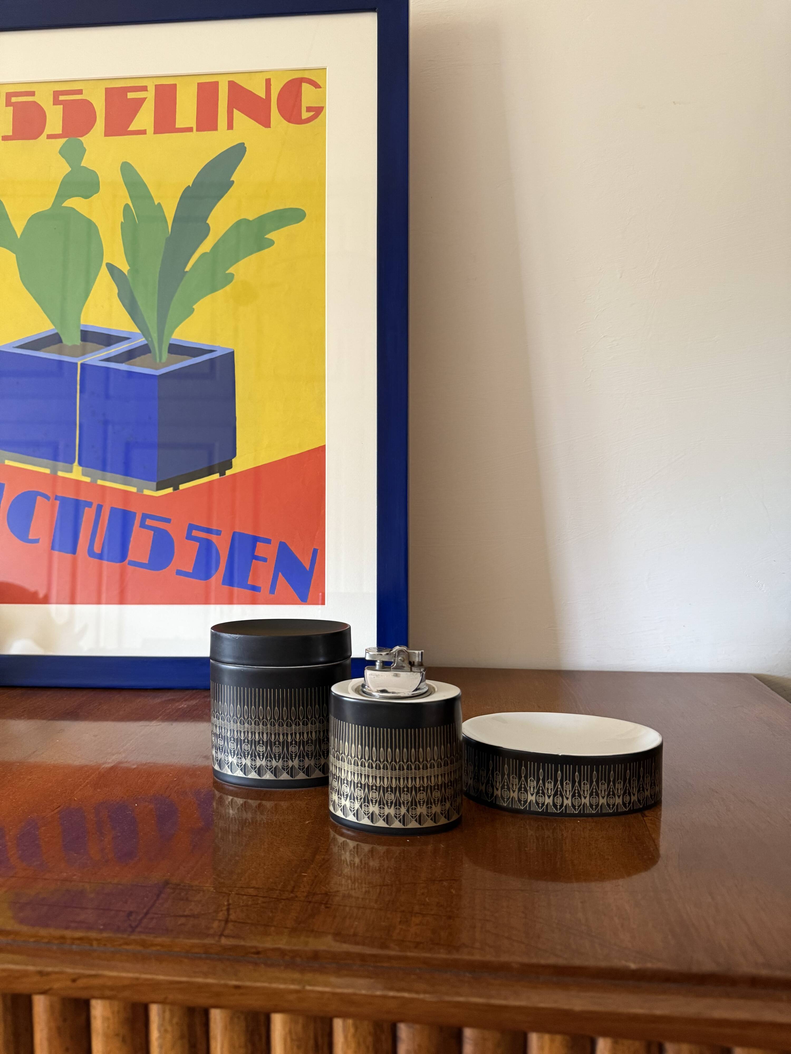 Hans Theo Baumann, service à fumer en porcelaine Hollywood Regency, Rosenthal Allemagne