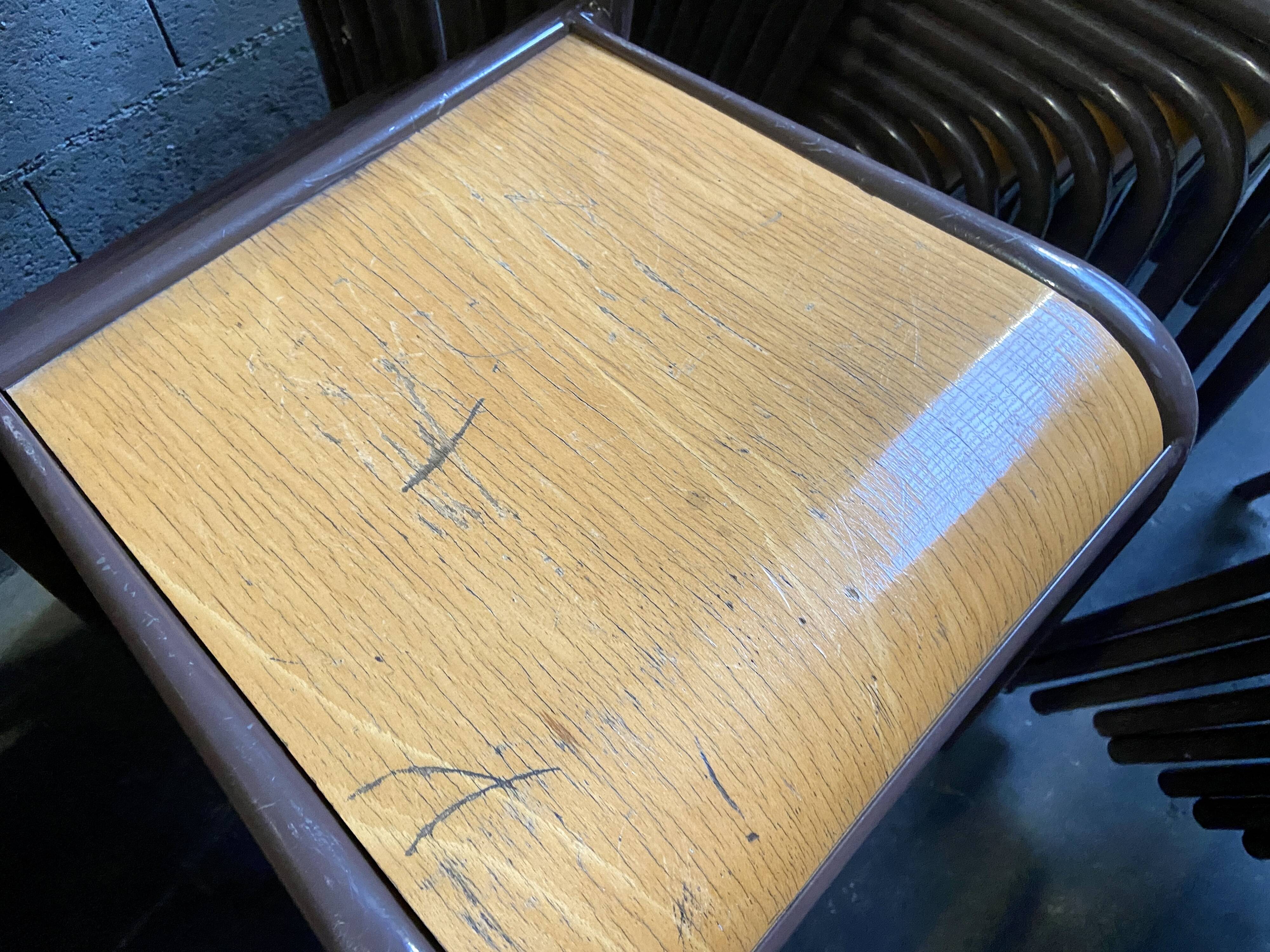 6 vintage school chairs