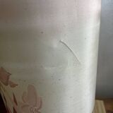 Lampe céramique lilas décor iris et oiseaux