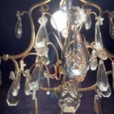 Chandelier with tassels and cage