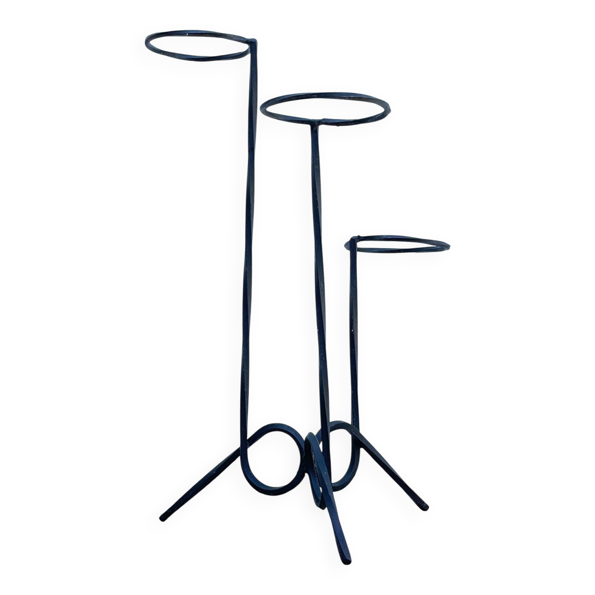 Vintage geometric steel plant holder