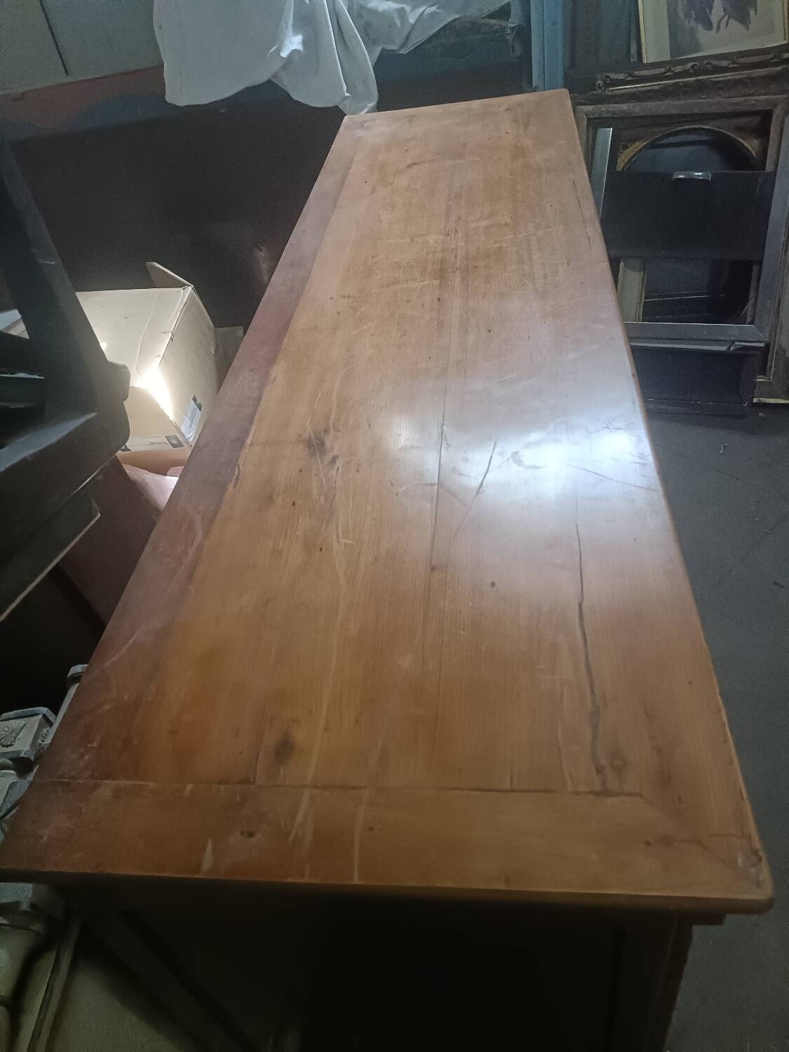 19th century sideboard with two doors and drawers