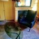 Coffee table oval smoked glass of the 1970s
