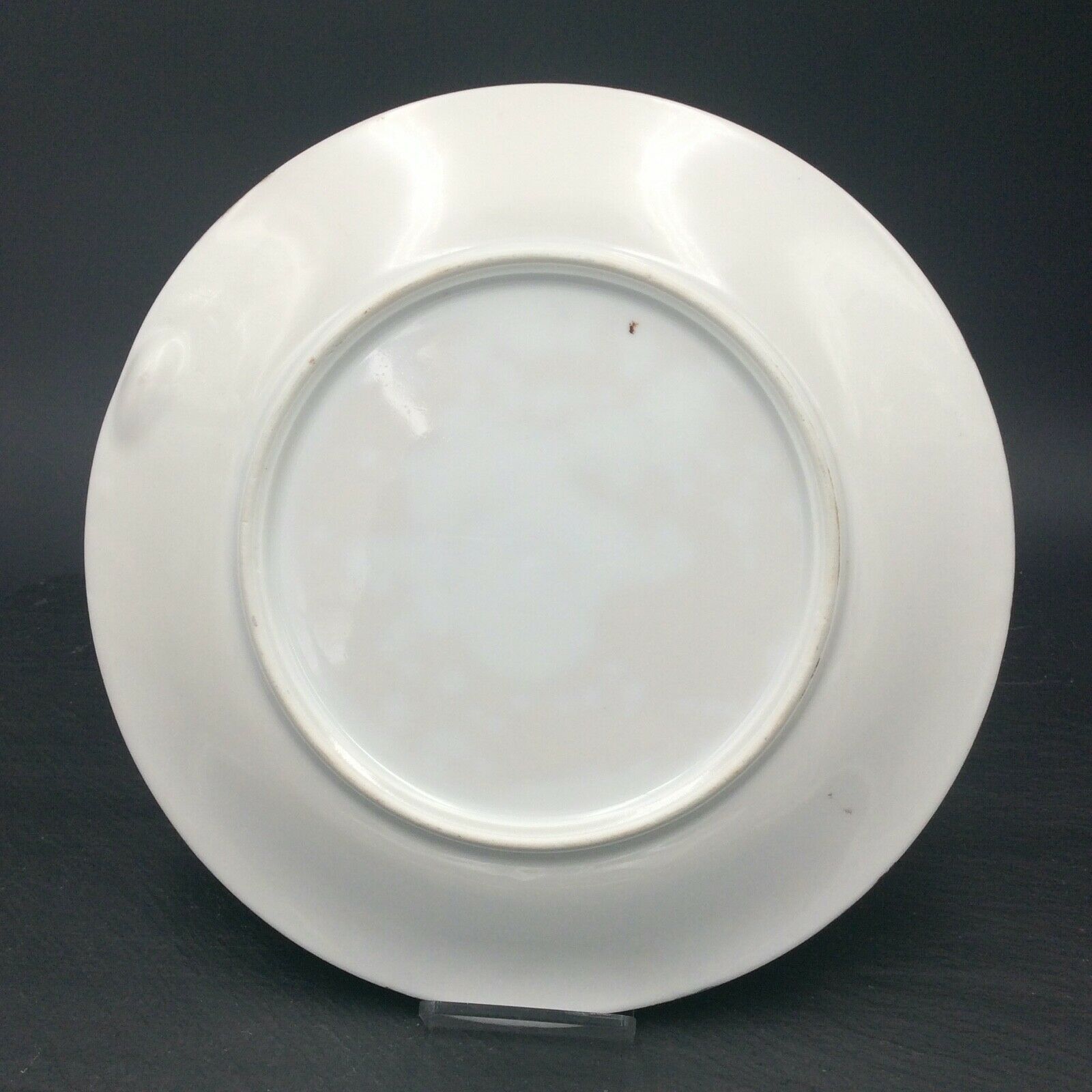 Porcelain plate decoration of flowers and birds Napoleon III XIXth