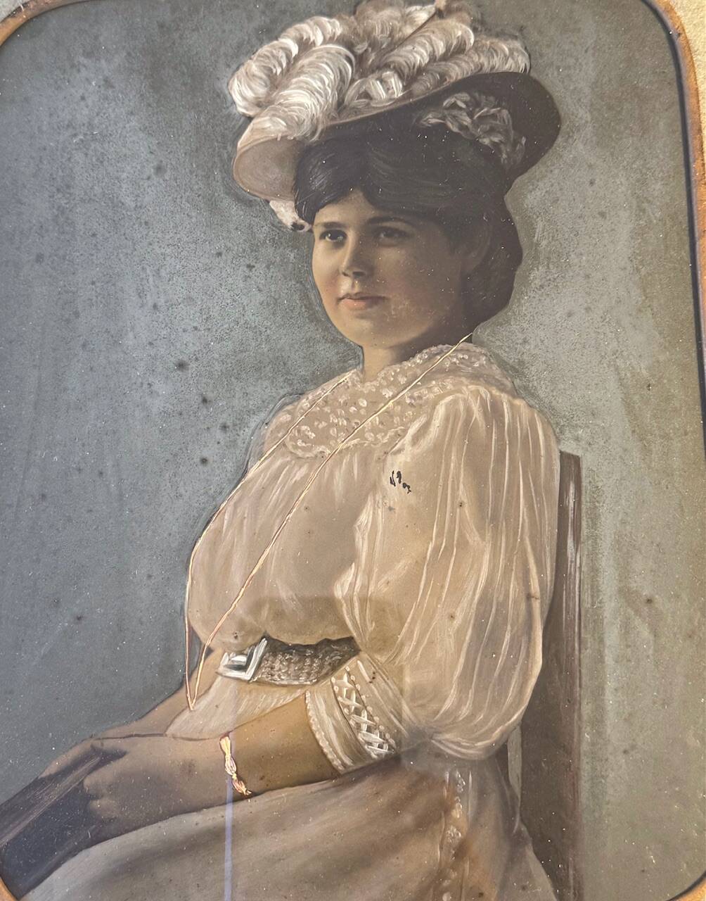 Old silver photograph, portrait, 19th century