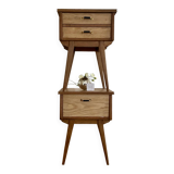 1950s bedside tables in solid oak