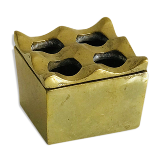 Ultima solid gold brass ashtray