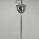 1940s Czechoslovak Art Deco Chandelier in Walnut Chrome and Glass