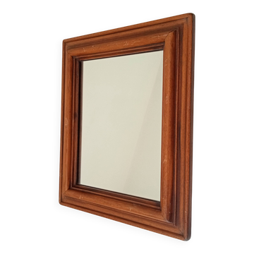 Vintage rectangular solid wood mirror