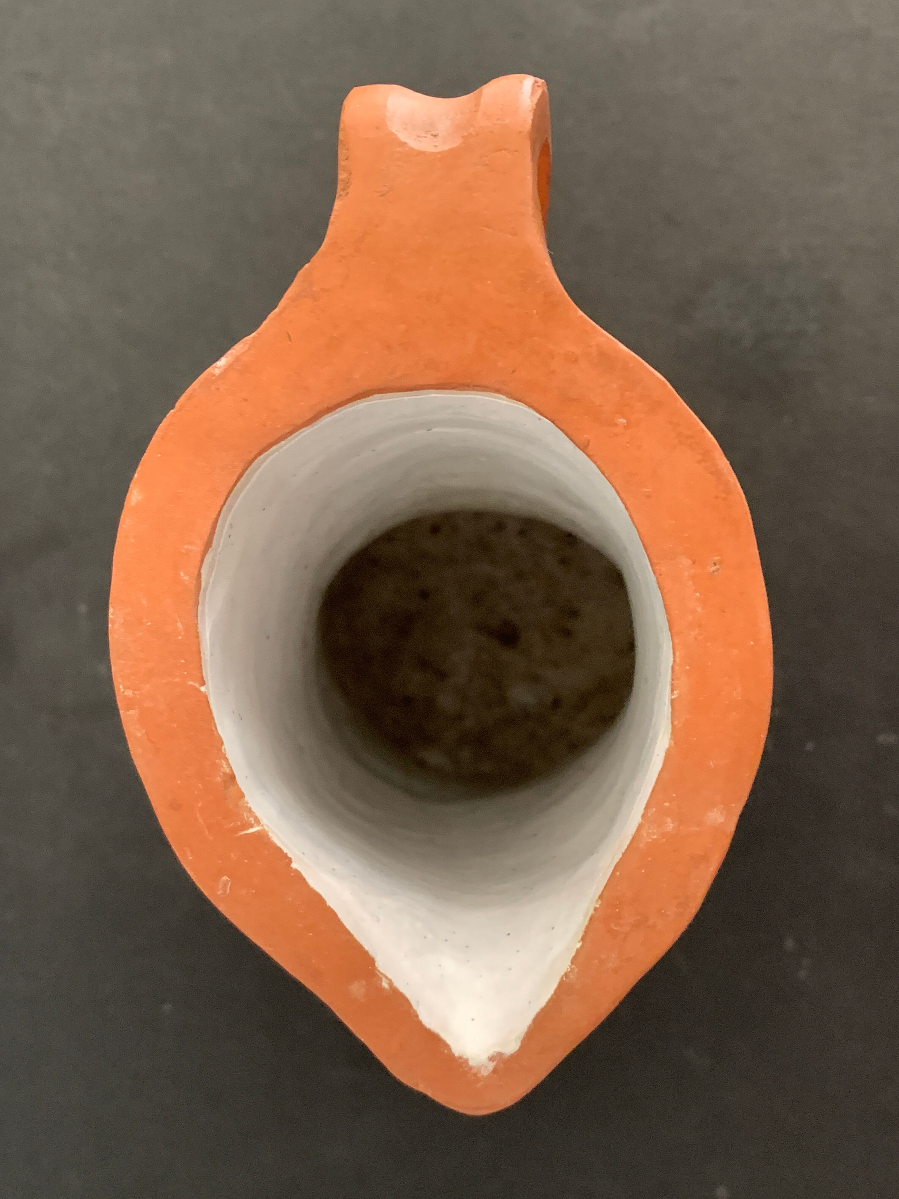 Signed terracotta pitcher or vase