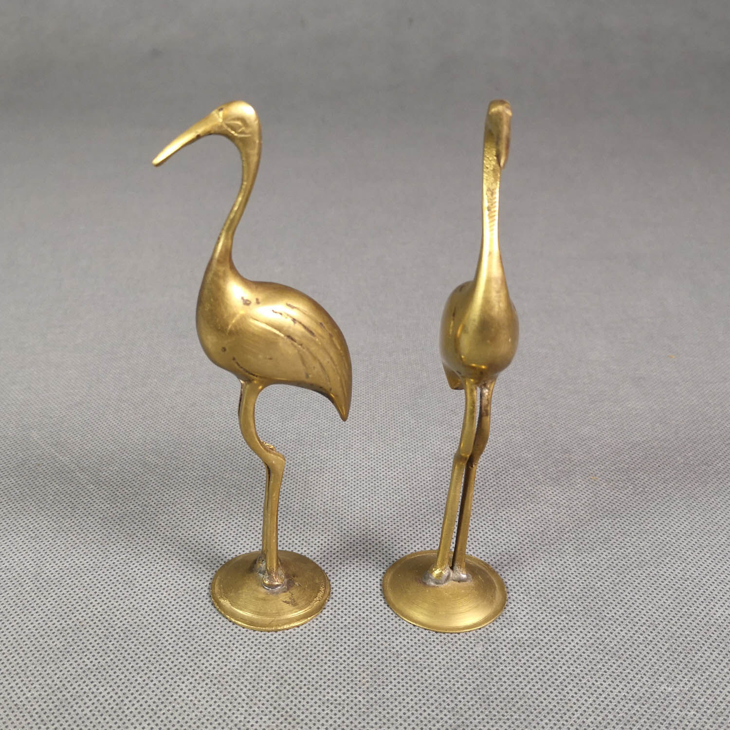 Couple of vintage brass ibis