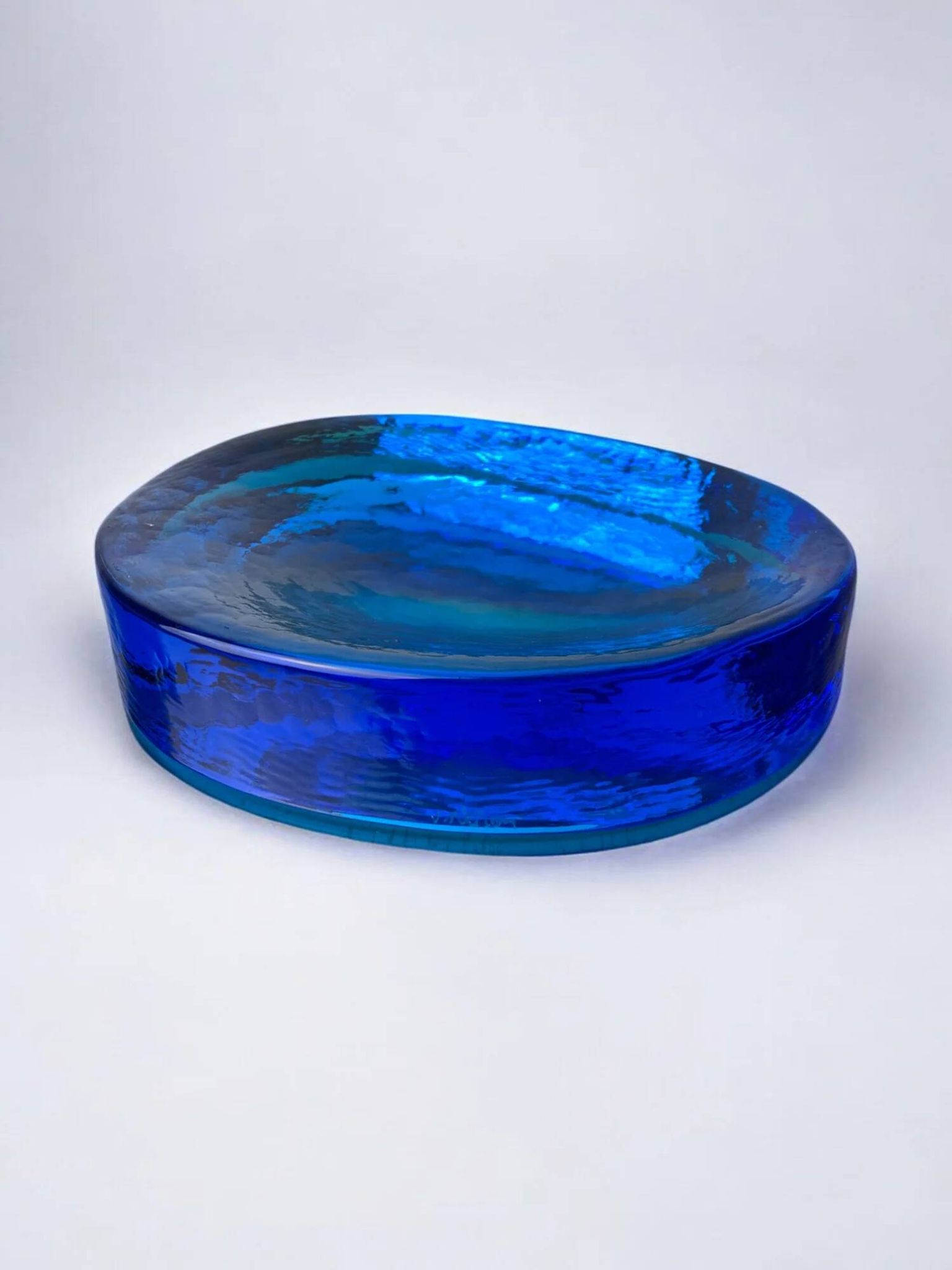 Cendrier bleu par V. Nason en verre de Murano, Italie, 1960