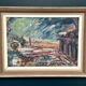 Original Oil On Canvas – “The Harbor Arches” – Vintage & Framed – 80 × 62 Cm (31.5" × 24.4")