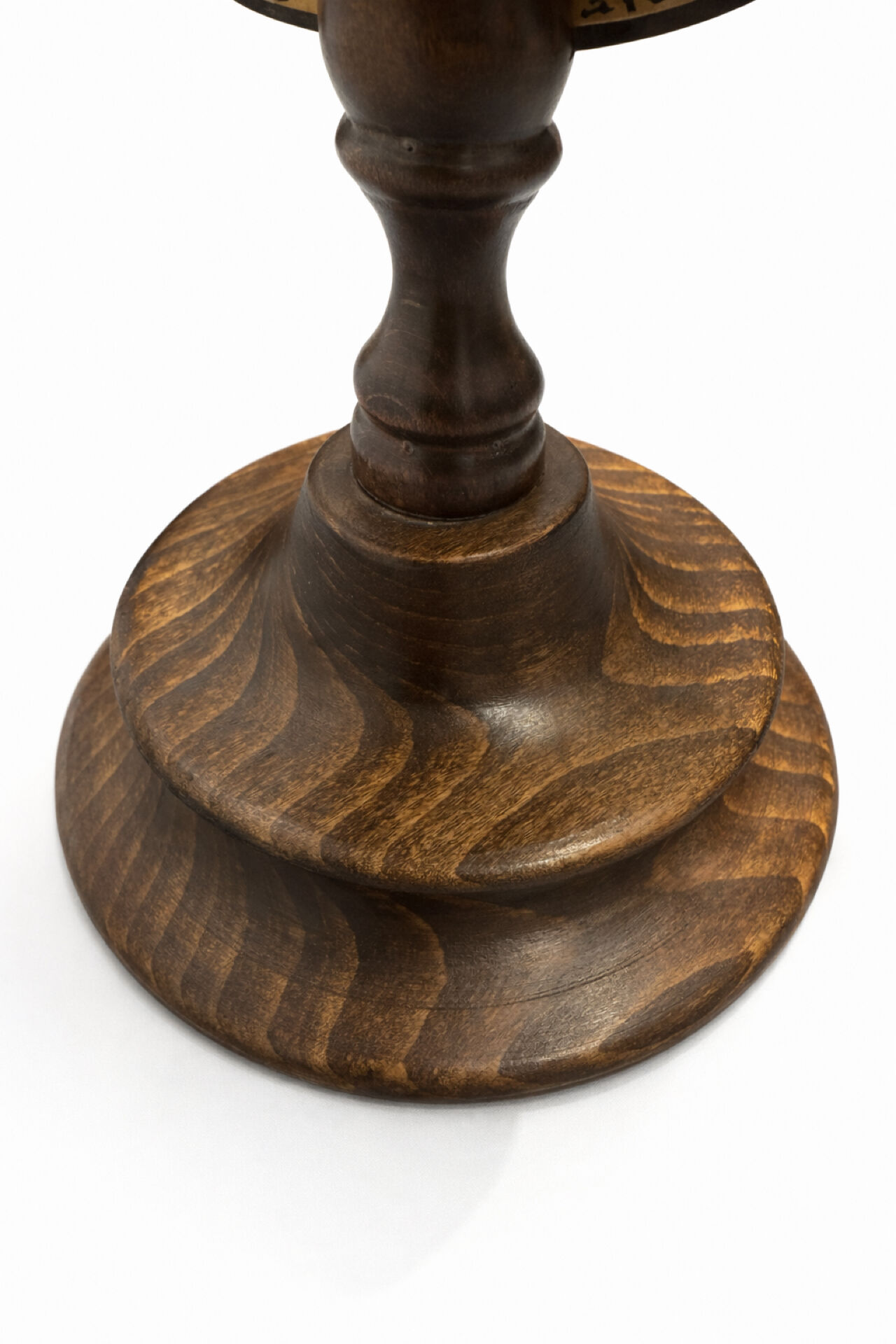 Globe vintage en bois et bronze