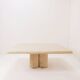 Square travertine coffee table attributed to Mario Bellini for Cassina, circa 1975