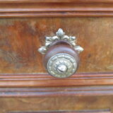 Old bedside table, marble top