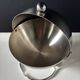 Chrome metal countertop sugar bowl with lid