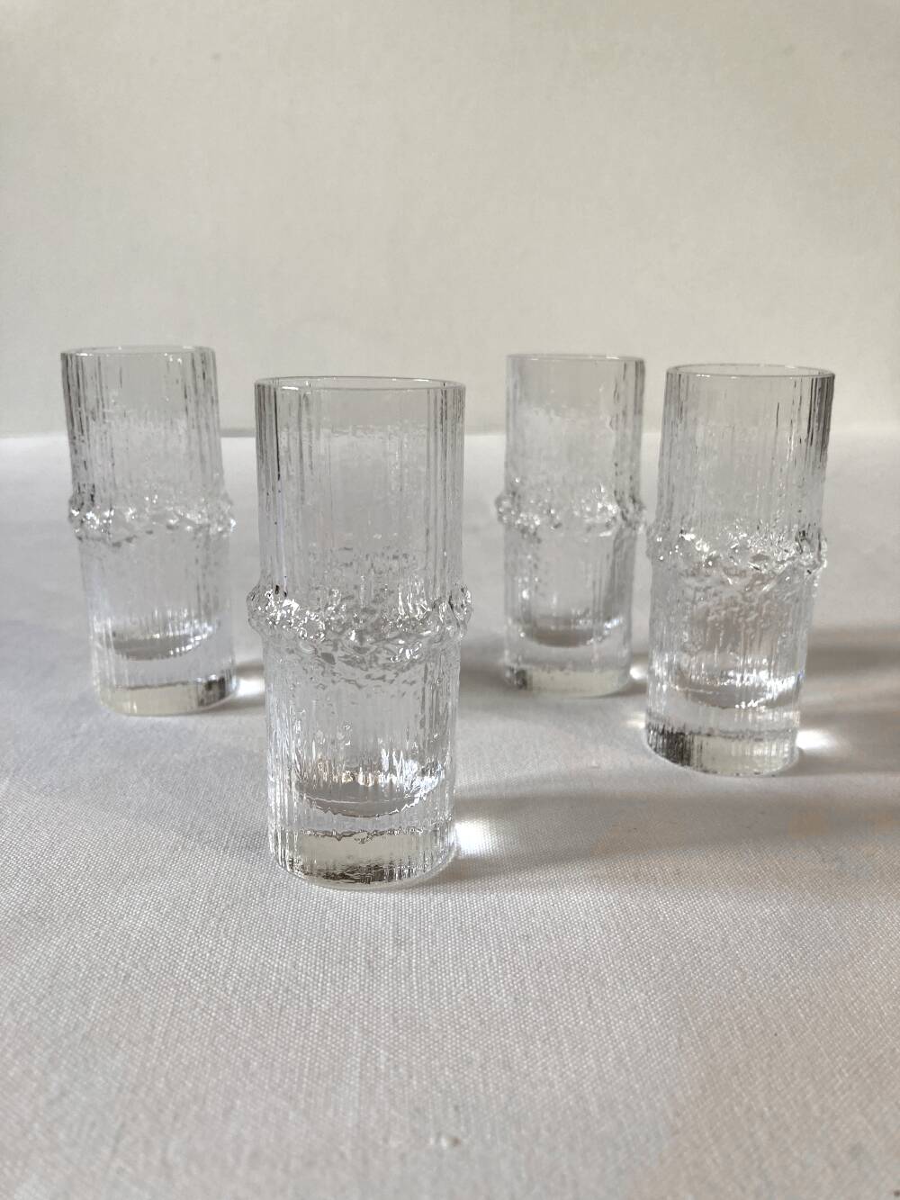 Four Niva shooter glasses by Tapio Wirkkala, 1970s.