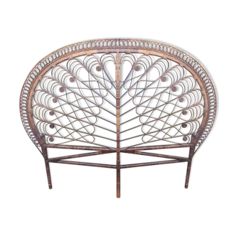 Headof 2 people rattan peacock