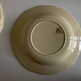 Set of 6 Gien ivory soup plates with gadroons 1938 - 1955