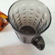 Set of 4 coloured pressed glass mugs, vintage style.