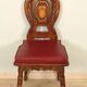Set of 6 Italian Renaissance style chairs in solid walnut, finely carved.