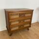Vintage dresser rattan compass feet