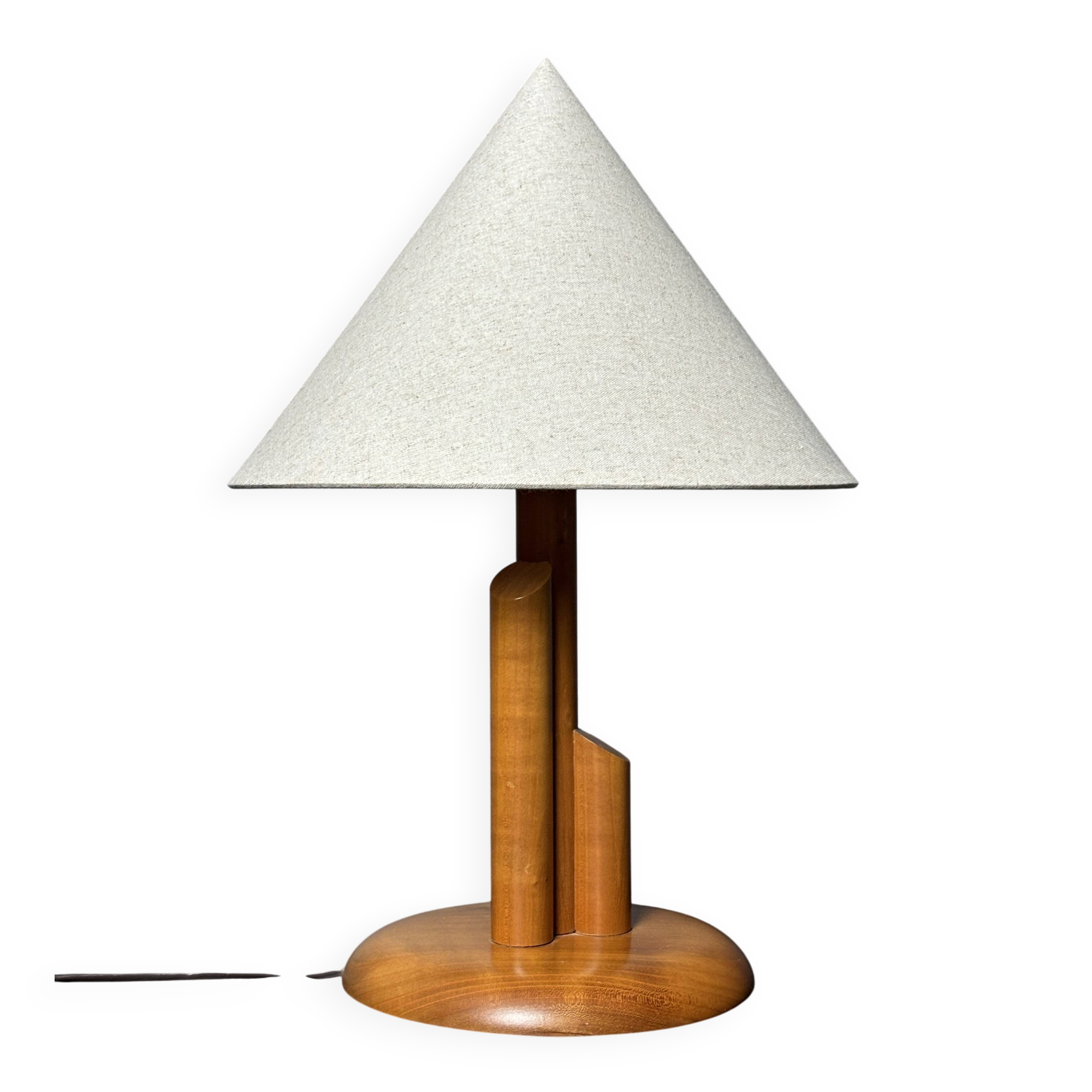 Midcentury Scandinavian pine skyscraper table lamp, 1970s