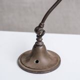 Antique Metal Frosted Glass Desk Lamp