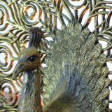 Vintage peacock screen lamp