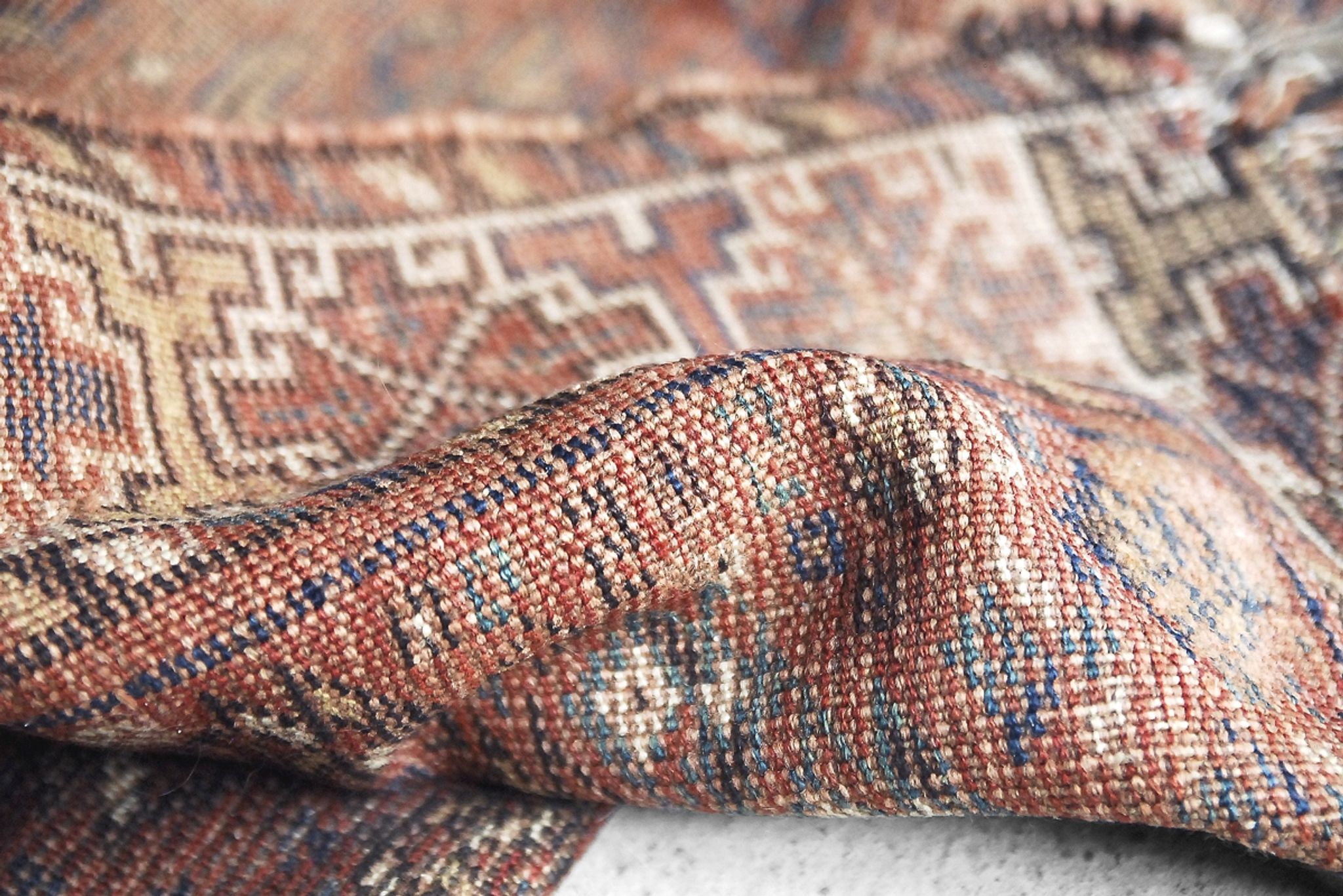 Tapis ancien tissé à la main, 1850 shiraz persan 150x110cm