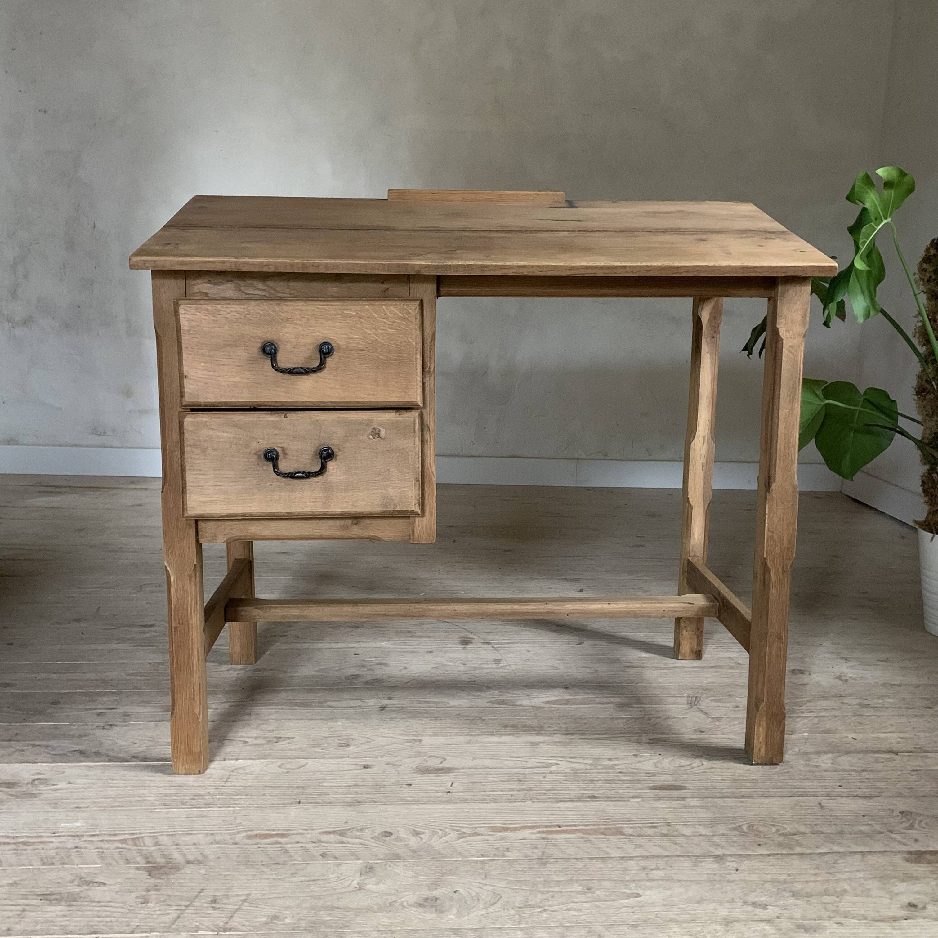 Vintage solid oak craft desk